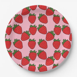 Aardbei Birthday Party Theme Papieren Bordje