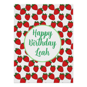 Aardbei Birthday Party Theme Perfect Poster