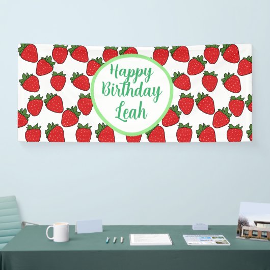 Aardbei Birthday Party Theme Spandoek (Beurs)
