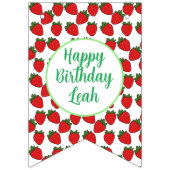 Aardbei Birthday Party Theme Vlaggetjes (Eerste vlag)