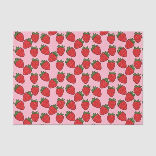 Aardbei Birthday Party Theme Wrapping Paper Tissuepapier (Voorkant)