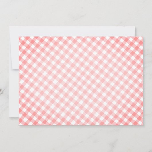 Aardbei Birthday Party ・ Two Sweet Invitation Kaart (Achterkant)