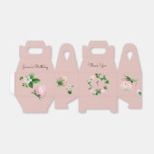 Aardbei Birthday Pink White Fruit Bedankdoosjes (Uitgevouwen)