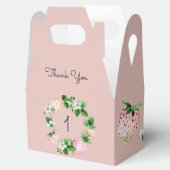 Aardbei Birthday Pink White Fruit Bedankdoosjes (Geopend)