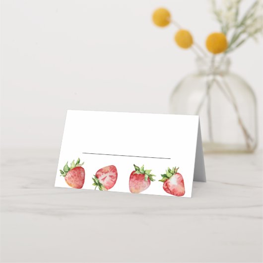 Aardbei Birthday Plaatskaartje (Achterkant)