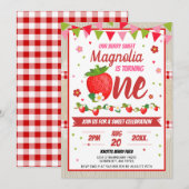 Aardbei Birthday Red Camco Blanket Sweet Party Kaart (Voorkant / Achterkant)