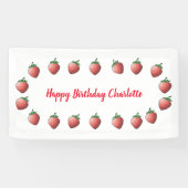 Aardbei Birthday Spandoek (Horizontaal)