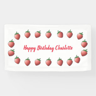 Aardbei Birthday Spandoek