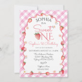 Aardbei Birthday Sweet One Berry 1st Birthday Kaart (Voorkant)