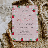 Aardbei Birthday Uitnodiging