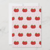 Aardbei Birthday Uitnodiging (Achterkant)