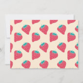 Aardbei Birthday Uitnodiging (Achterkant)