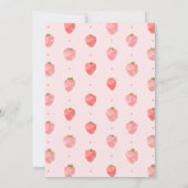 Aardbei Birthday Uitnodiging | Berry Birthday (Achterkant)