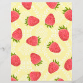 Aardbei Blank Geel Papier Papier (Achterkant)