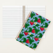 Aardbei Blauw Notitieboek (Binnen)