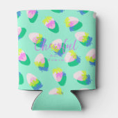 Aardbei Blauwgroen Blikjeskoeler (Achterkant)