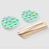 Aardbei Blauwgroen Handwaaier (Niet-gemonteerd)