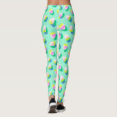 Aardbei Blauwgroen Leggings (Achterkant)