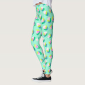 Aardbei Blauwgroen Leggings (Links)