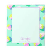 Aardbei Blauwgroen Notitieblok (Voorkant)