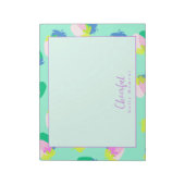 Aardbei Blauwgroen Notitieblok (Linkerzijde)