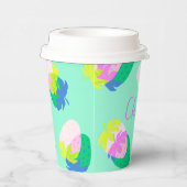 Aardbei Blauwgroen Papieren Bekers (Rechts)