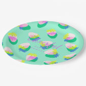 Aardbei Blauwgroen Papieren Bordje (Gekanteld)