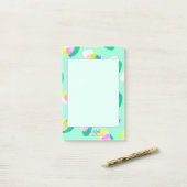 Aardbei Blauwgroen Post-it® Notes (Op bureau)
