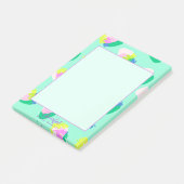 Aardbei Blauwgroen Post-it® Notes (Schuin)