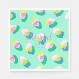 Aardbei Blauwgroen Servet