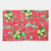 Aardbei Blauwgroen Theedoek (Horizontaal)