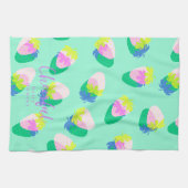 Aardbei Blauwgroen Theedoek (Horizontaal)