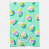 Aardbei Blauwgroen Theedoek (Verticaal)