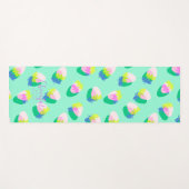 Aardbei Blauwgroen Yogamat (Voorkant (horizontaal))