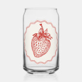 Aardbei Blikvorm Glas (Voorkant)