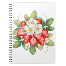 Aardbei Bloem Fruit Briefpapier Notitie