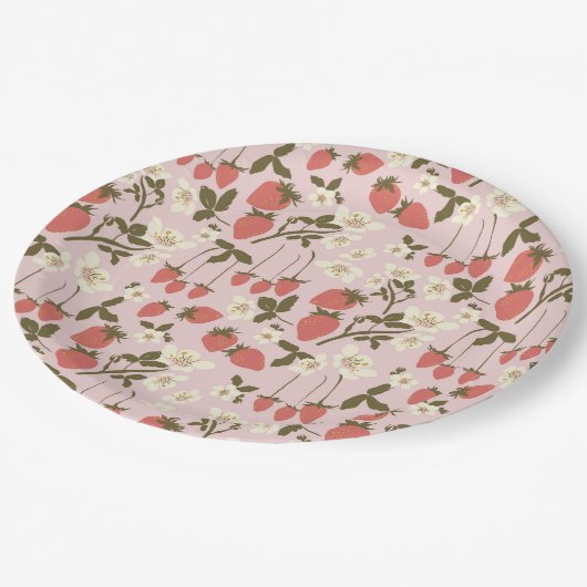 Aardbei Bloemen Papier Bord (Gekanteld)