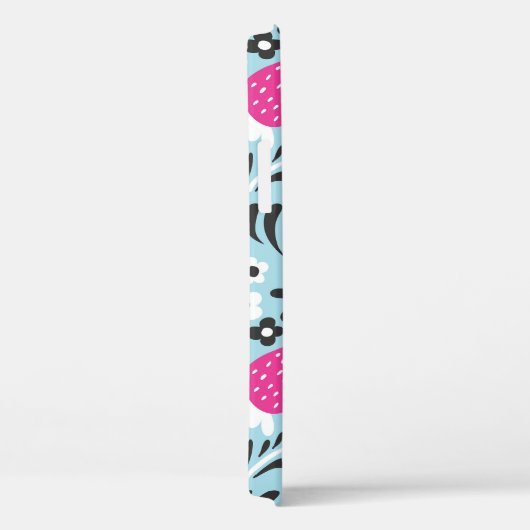 Aardbei Bloemen: roze bessen naadloos. Case-Mate iPhone Case (Achterkant / Rechts)