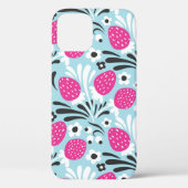 Aardbei Bloemen: roze bessen naadloos. Case-Mate iPhone Case (Achterkant)