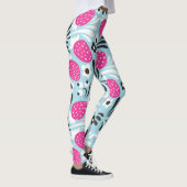 Aardbei Bloemen: roze bessen naadloos. Leggings (Rechts)