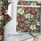  aardbei bloemmotief decoupage cadeaupapier