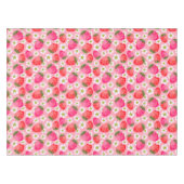 Aardbei & bloemmotief tafelkleed (Voorkant (Horizontaal))