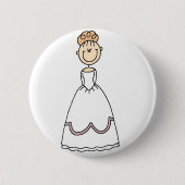 Aardbei Blond Bride Button (Voorkant)