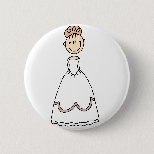 Aardbei Blond Bride Button (Voorkant)