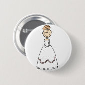 Aardbei Blond Bride Button (Voorkant /achterkant)