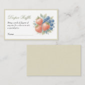 Aardbei Blueberry Baby Luier Raffle Informatiekaartje (Voorkant / Achterkant)