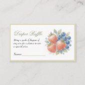 Aardbei Blueberry Baby Luier Raffle Informatiekaartje (Voorkant)