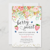 Aardbei Blueberry Baby shower Invitation Kaart (Voorkant)