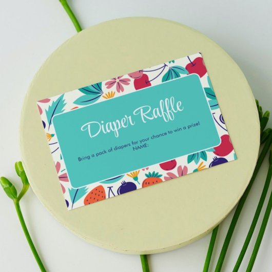 Aardbei Blueberry Berry Sweet Baby shower Informatiekaartje