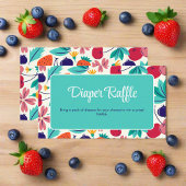 Aardbei Blueberry Berry Sweet Baby shower Informatiekaartje